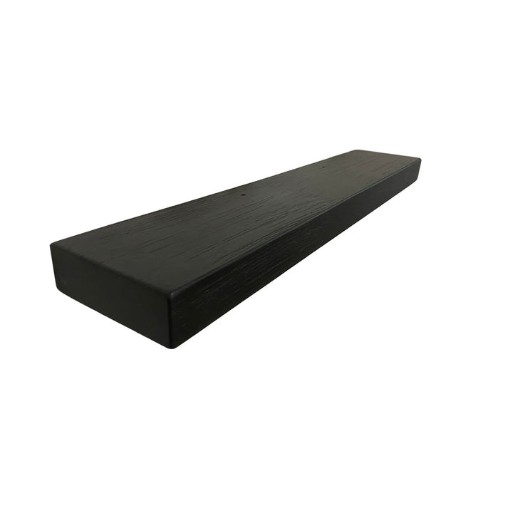 Eneas Pine Solid Wood Floating Shelf Millwood Pines Size: 2" H x 36" W x 6" D Finish: Black