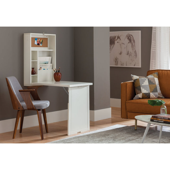 Ahian Floating Desk Latitude Run® Color: Antique White