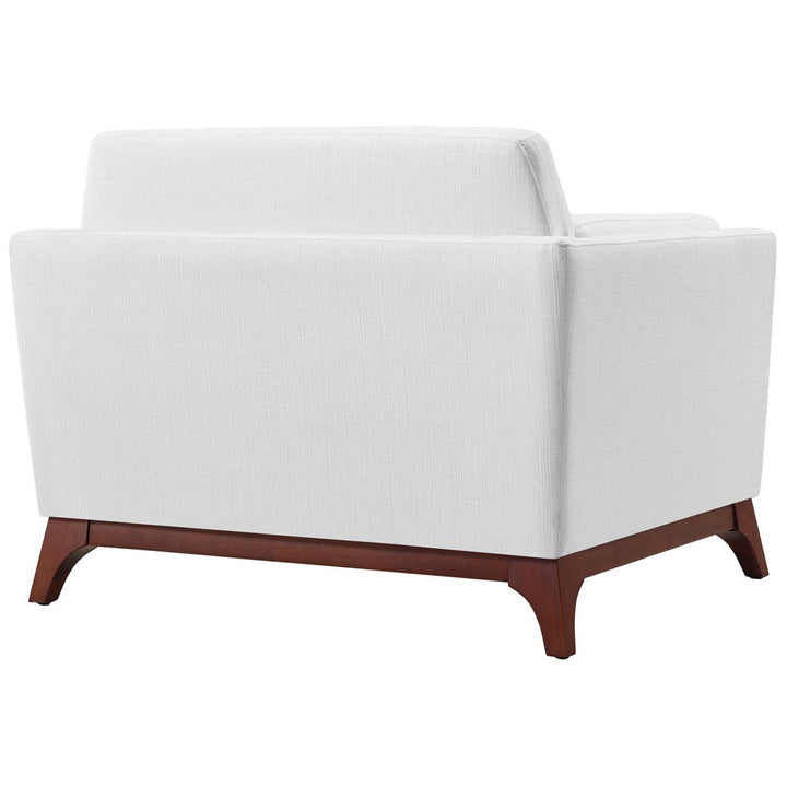 Bartouille Upholstered Fabric Armchair Union Rustic Fabric: White Polyester