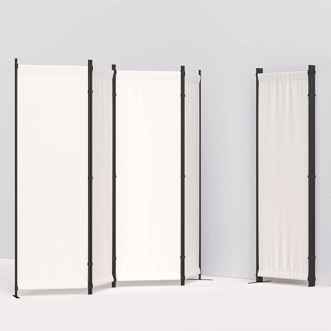 88" W x 67.5" H 4 - Panel Folding Room Divider Wade Logan® Color: White