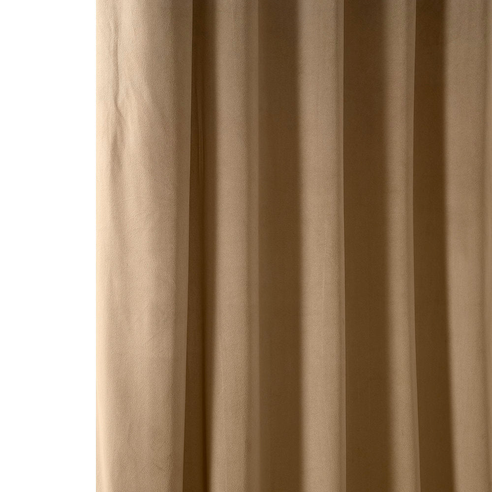Matra Plush Velvet Curtains for Bedroom - Room Darkening Curtains for Living Room Window Single Panel AllModern Curtain Color: Spiced Rum Size per Panel: 50" W x 108" L