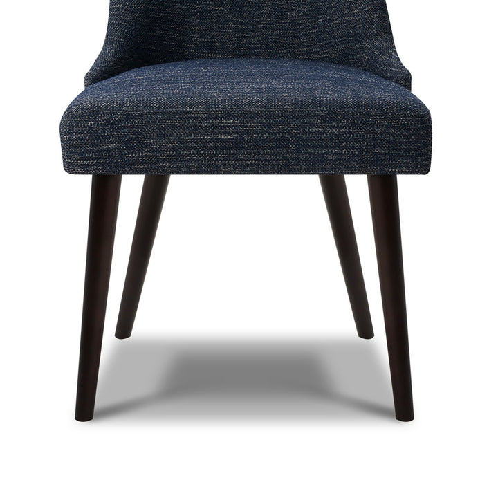 Brently Upholstered Dining Chair (Set of 2) Wade Logan® Upholstery Color: Dark Blue