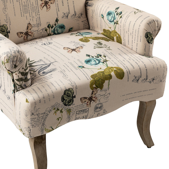 Belle 30" W Polyester Armchair Laurel Foundry Modern Farmhouse® Fabric: Floral Chenille