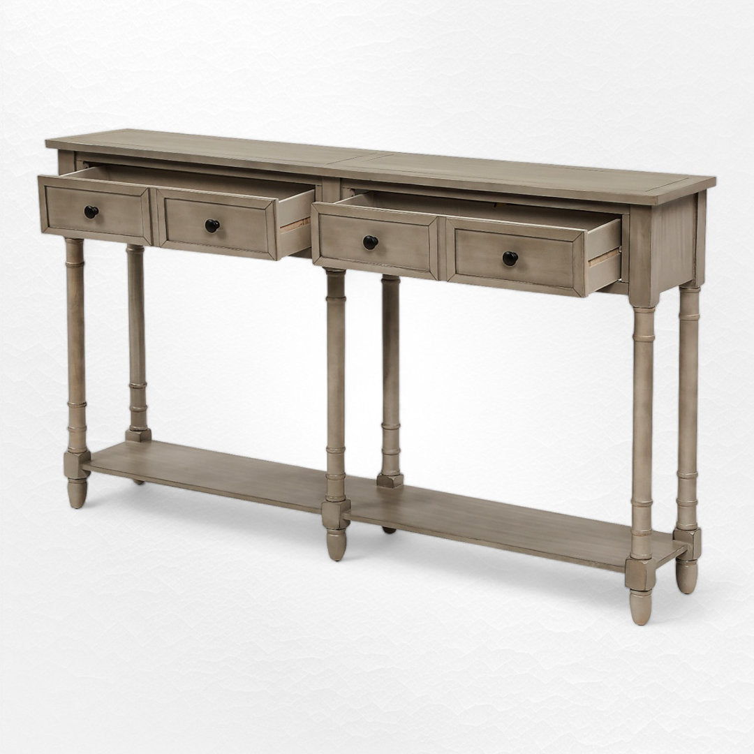 Carlito 58" Console Table Charlton Home® Color: Gray Wash