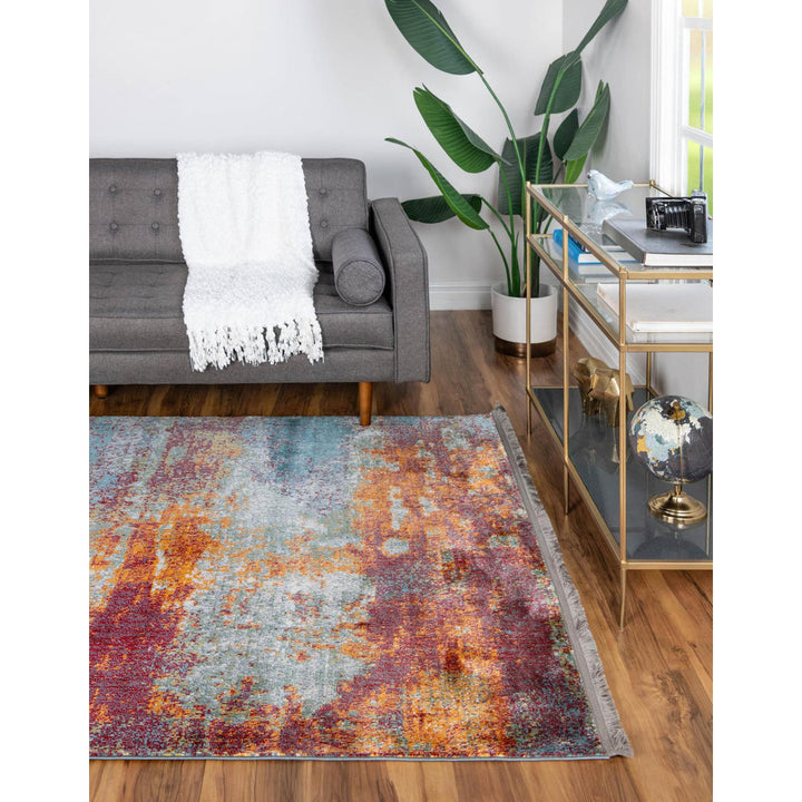 Haefner Abstract Red Area Rug Langley Street® Rug Size: Rectangle 5'5" x 8'
