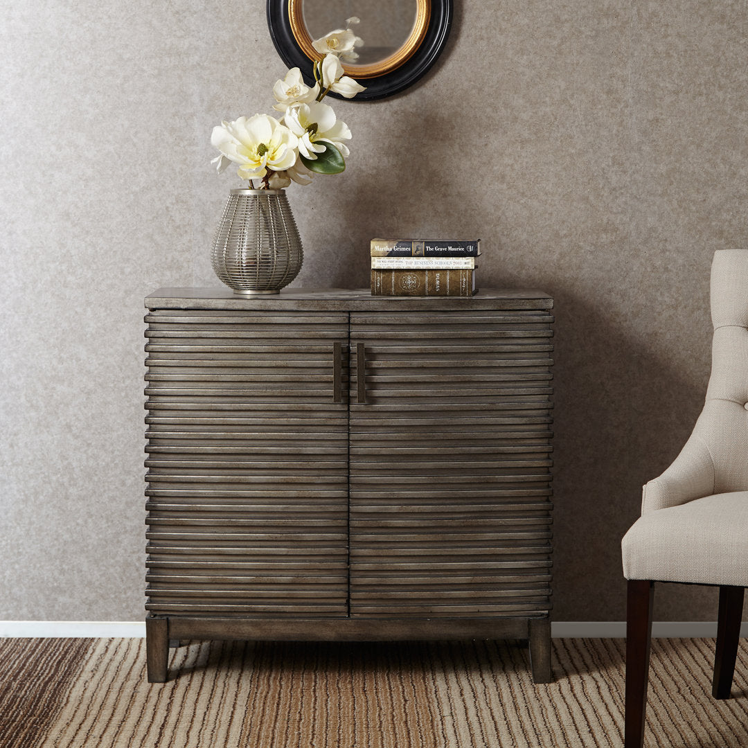 Cale Rustic 2-Door Accent Cabinet Beachcrest Home™ Color: Gray