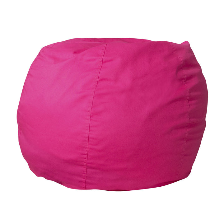 Classic Refillable Cotton Bean Bag Chair Mack & Milo™ Size: Small Body Fabric: Hot Pink Cotton Twill