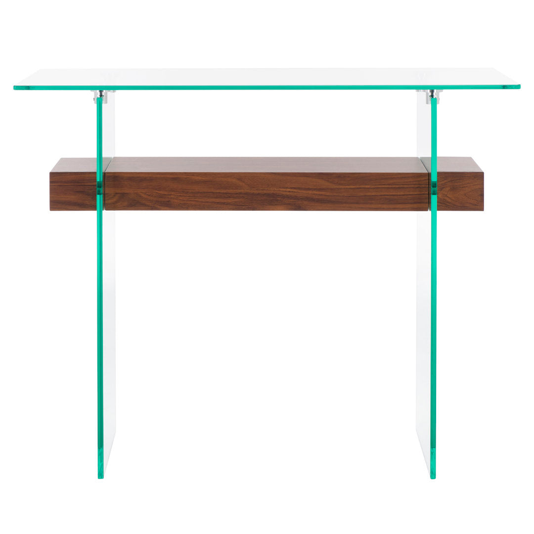 Kayley 39.4" Console Table Highland Dunes Table Base Color: Walnut