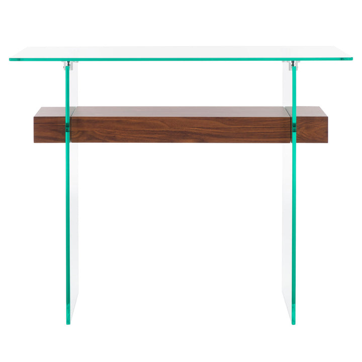 Kayley 39.4" Console Table Highland Dunes Table Base Color: Walnut