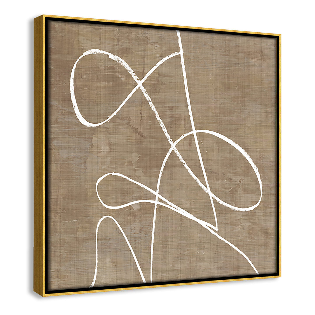 Swooping Lines - Floater Frame Painting on Canvas Joss & Main Size: 13.5" H x 13.5" W x 2" D Format: Gold