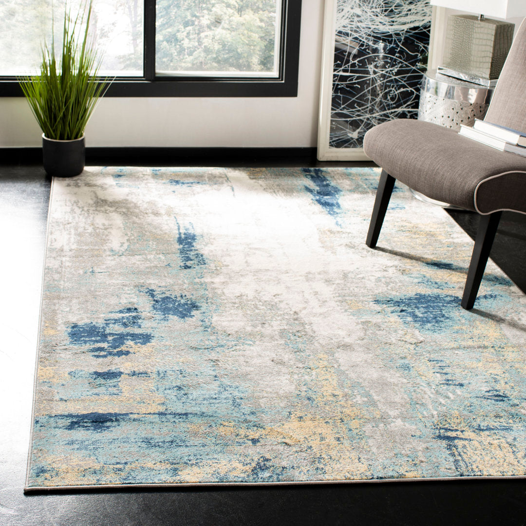 Genessys Performance Abstract Rug 17 Stories Rug Size: Rectangle 2' x 4'