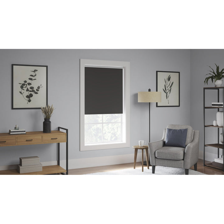 Blackout Cordless Roller Shade Symple Stuff Color: Black Blind Size: 24"W x 74"L