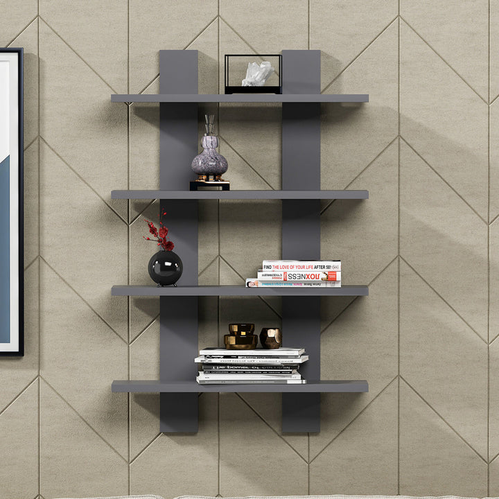 Angelinamarie 4 Piece Tiered Shelf Wade Logan® Finish: Anthracite