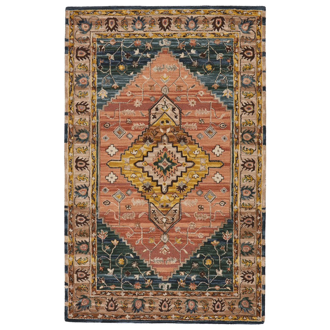 Rockford Oriental Handmade Tufted Wool Tawny/Orchre Area Rug Langley Street® Rug Size: Rectangle 9' x 12'