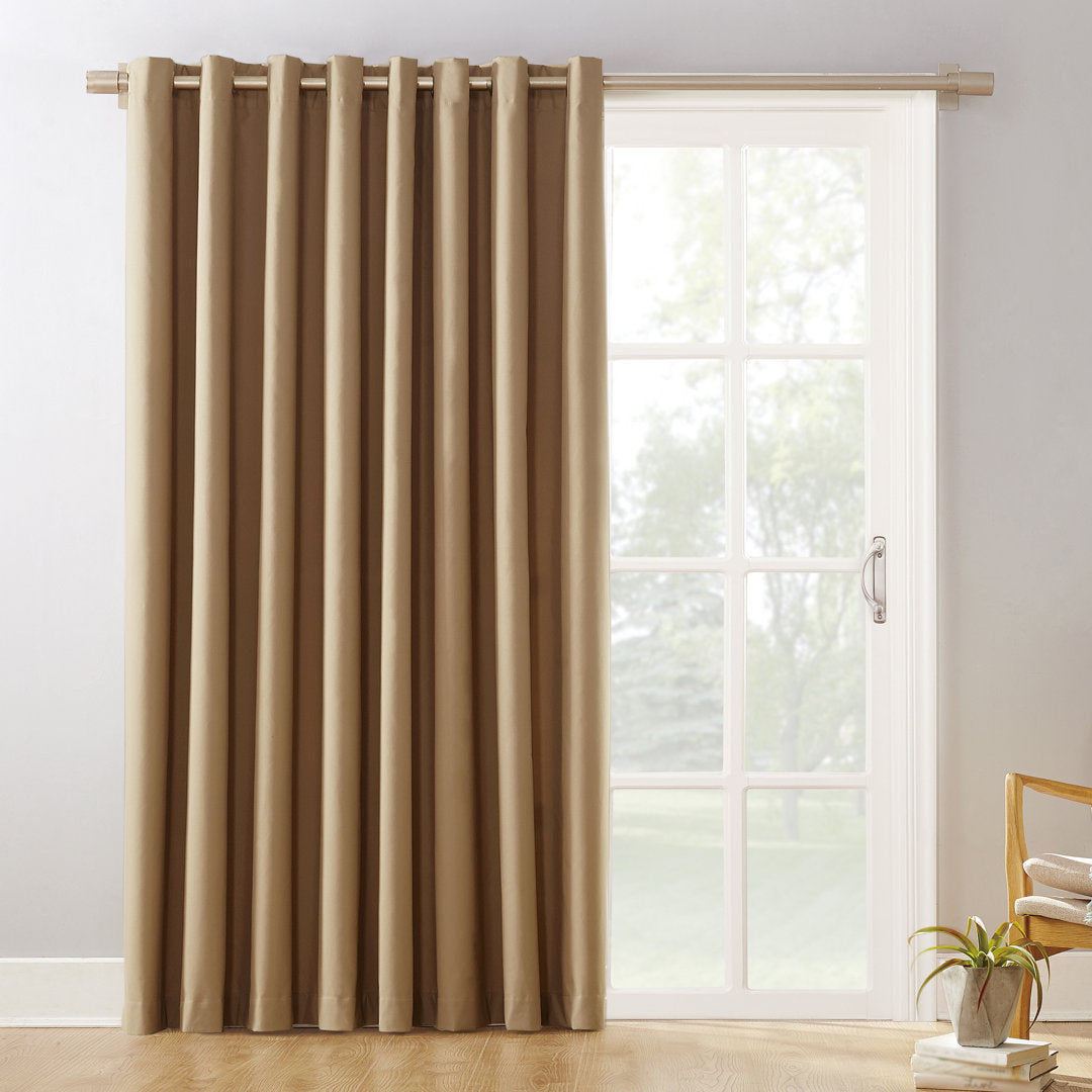 Wayfair Basics Thermal Blackout Grommet Sliding Patio Door Curtain Panel Wayfair Basics® Curtain Color: Taupe