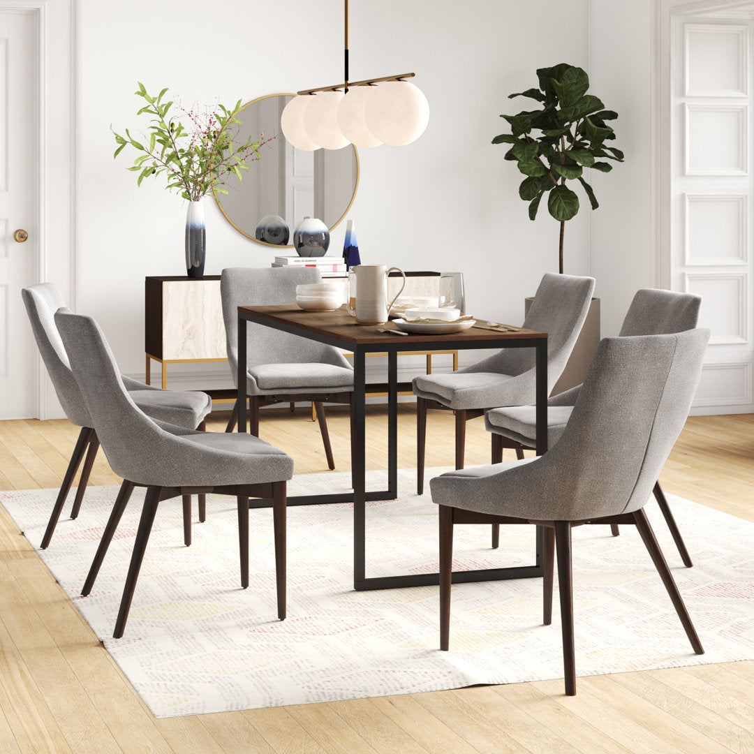 Chelmsford 55" Dining Table Wrought Studio™ Color: Rich Brown/Black