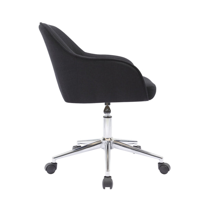 Alcaraz Fabric Office Chair with Chrome Base Mack & Milo™ Upholstery Color: Black