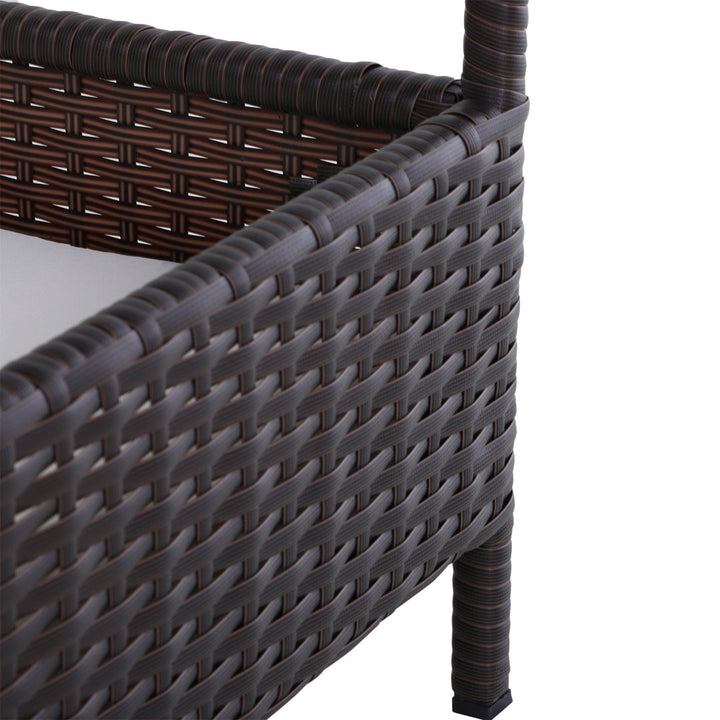Lininger Wicker Dog House Three Posts™ Size: 27.5" H x 37.5" W x 27.25" D Finish: Brown