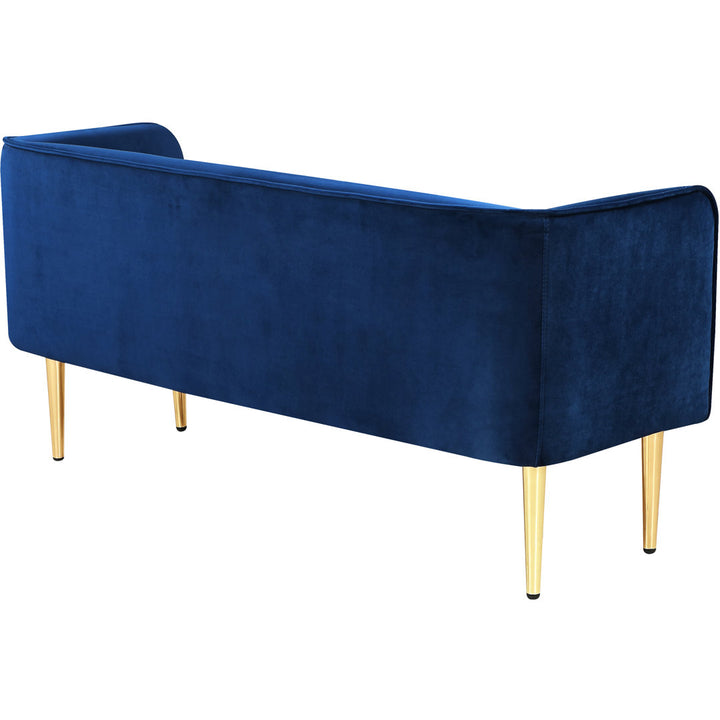 Manuel Upholstered Bench Everly Quinn Color: Navy