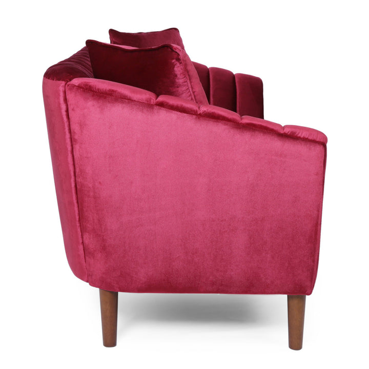 Lawson 84.5" Recessed Arm Sofa Kelly Clarkson Home Upholstery Color: Wine