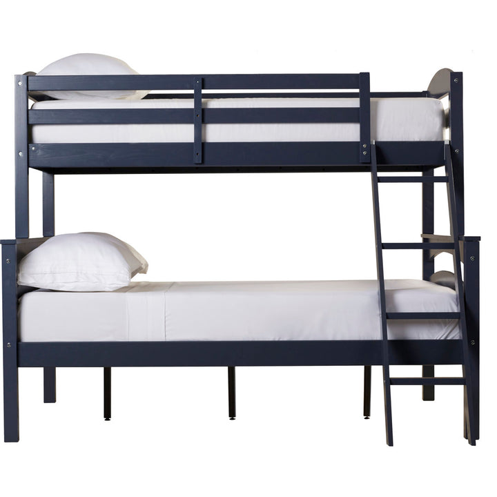 Barnett Twin over Full Bunk Bed Isabelle & Max™ Bed Frame Color: Graphite Blue