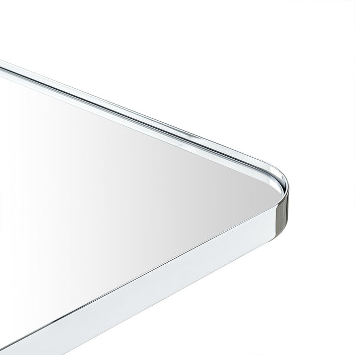 Kengston Modern & Contemporary Rectangular Bathroom Vanity Mirrors 17 Stories Size: 48" x 36" Finish: Chrome