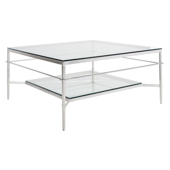 Genevieve Coffee Table with Storage Etta Avenue™ Table Base Color: Silver