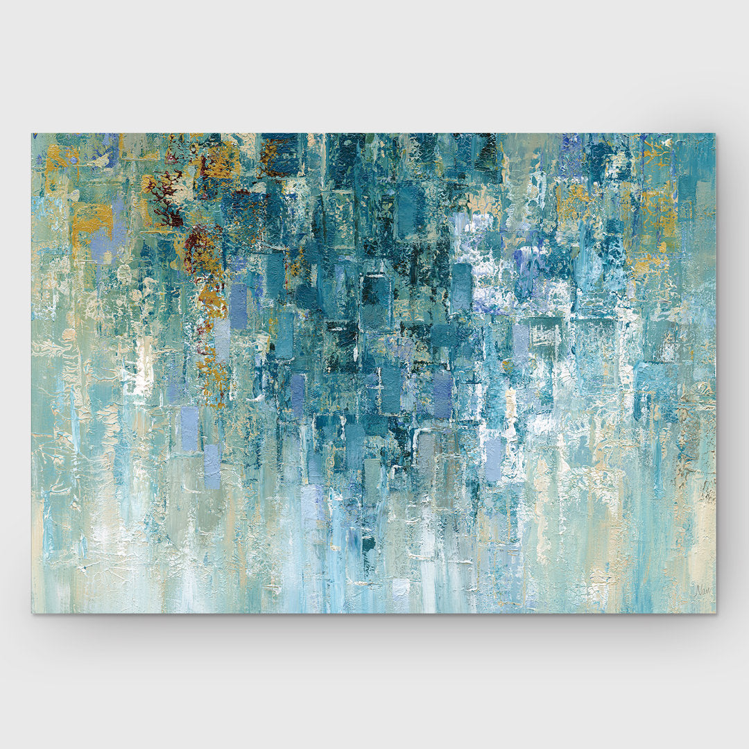 I Love the Rain by Nan - Graphic Art Print on Canvas Wade Logan® Size: 24" H x 32" W x 1.5" D