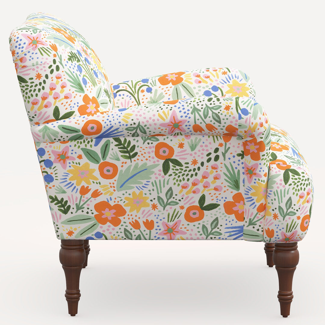 Rifle Paper Co. x Cloth & Company Bristol Armchair Rifle Paper Co. x Cloth & Company Body Fabric: Rpc Merida Multi Linen