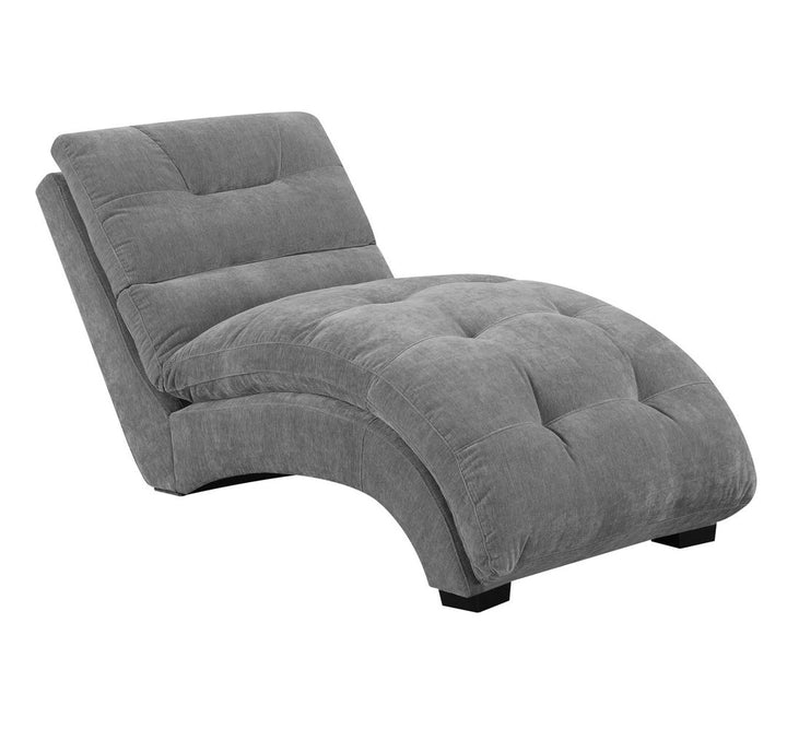 Raley Tufted Armless Chaise Lounge Mercury Row® Upholstery Color: Granite