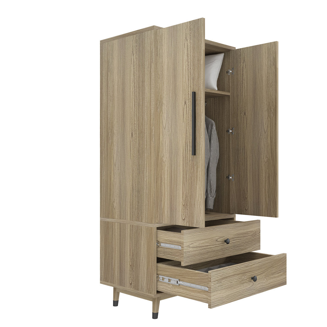 Ranck Manufactured Wood Armoire Wade Logan® Color: Oak