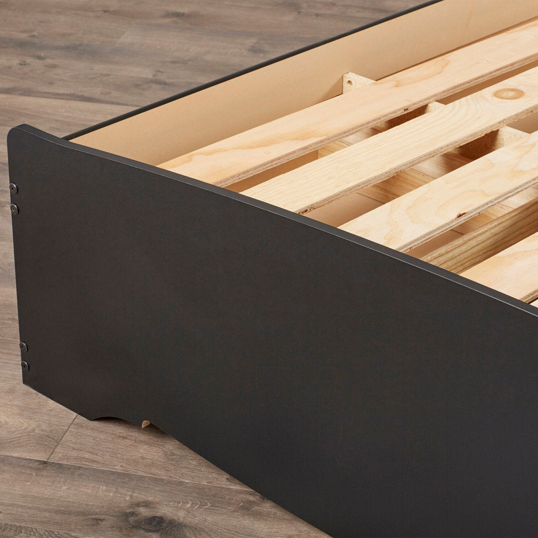 Keionna Mate's Platform Storage Bed with 6 Drawers Latitude Run® Color: Black Size: King
