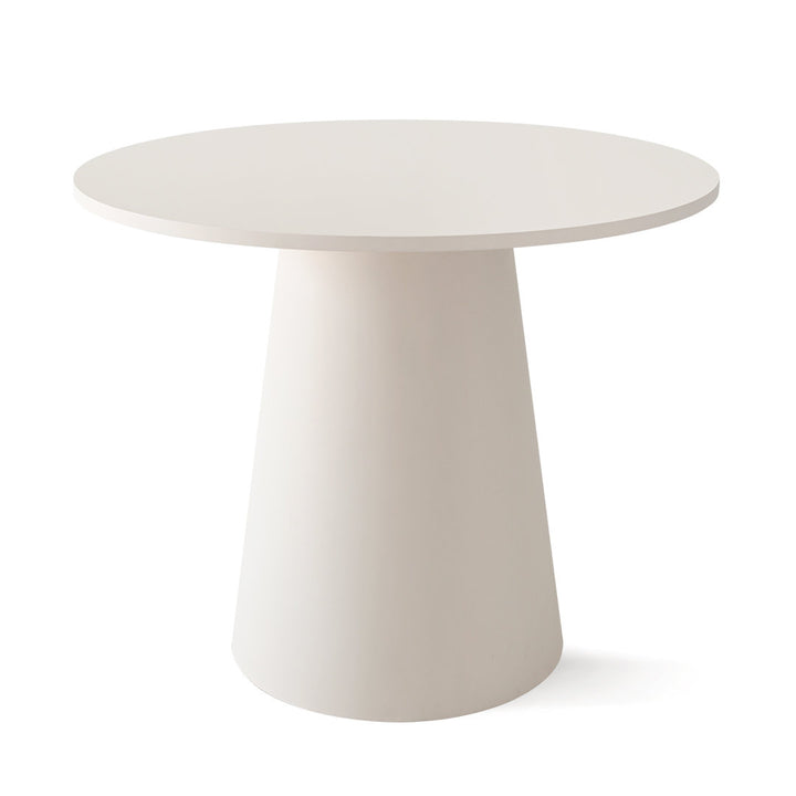 Agne 35" Round Pedestal Dining Table George Oliver Color: White