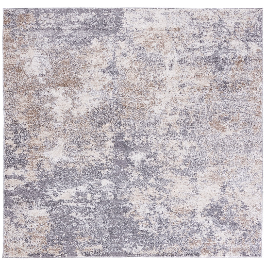 Hassell Abstract Light Gray/Gray Area Rug Trent Austin Design® Rug Size: Square 7'1"