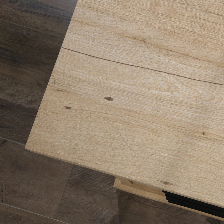 Aspen Post L-Shape Executive Desk Upper Square™ Color: Prime Oak