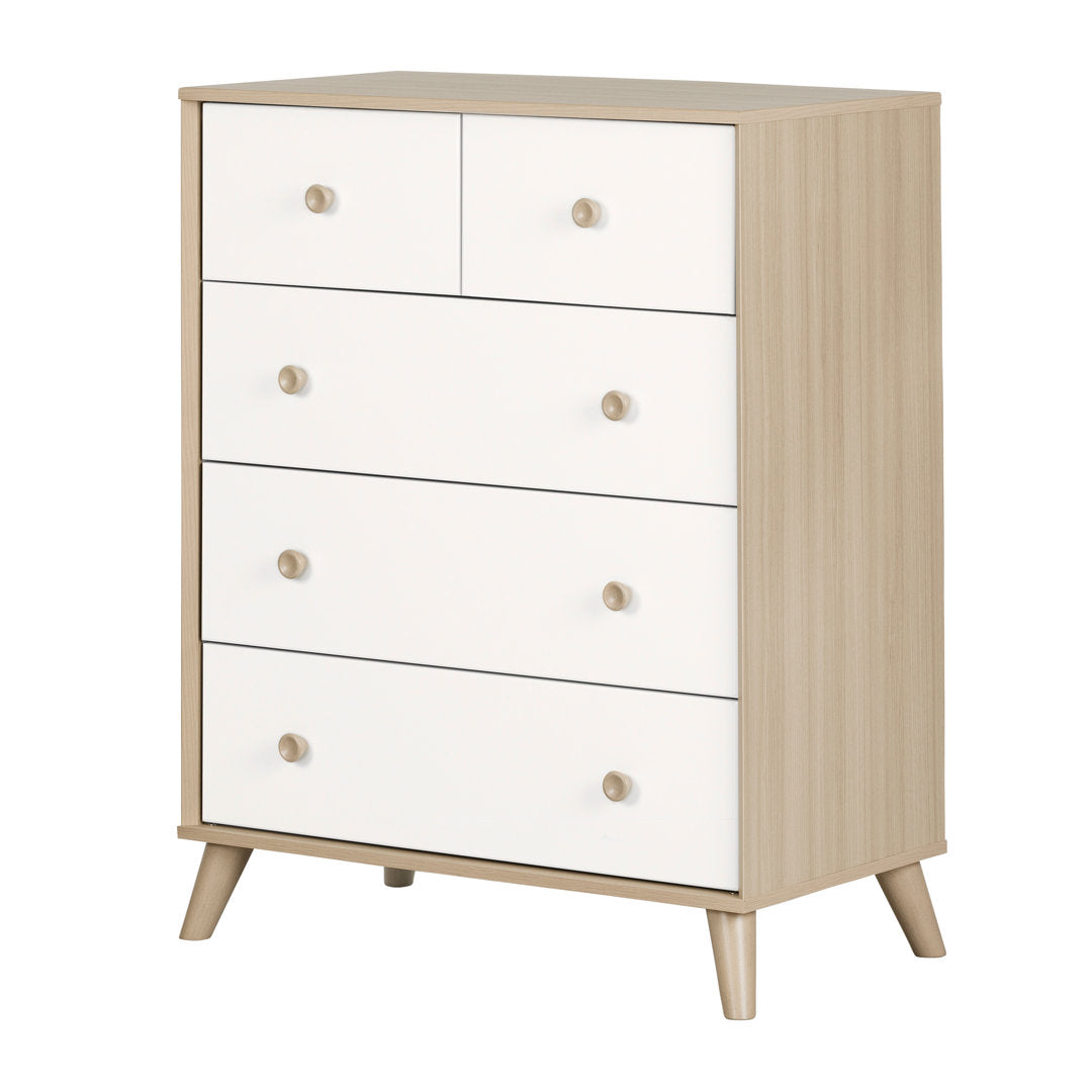 Rafferty Kids 5- Drawer Chest AllModern Color: Soft Elm/Pure White/NotSturdy