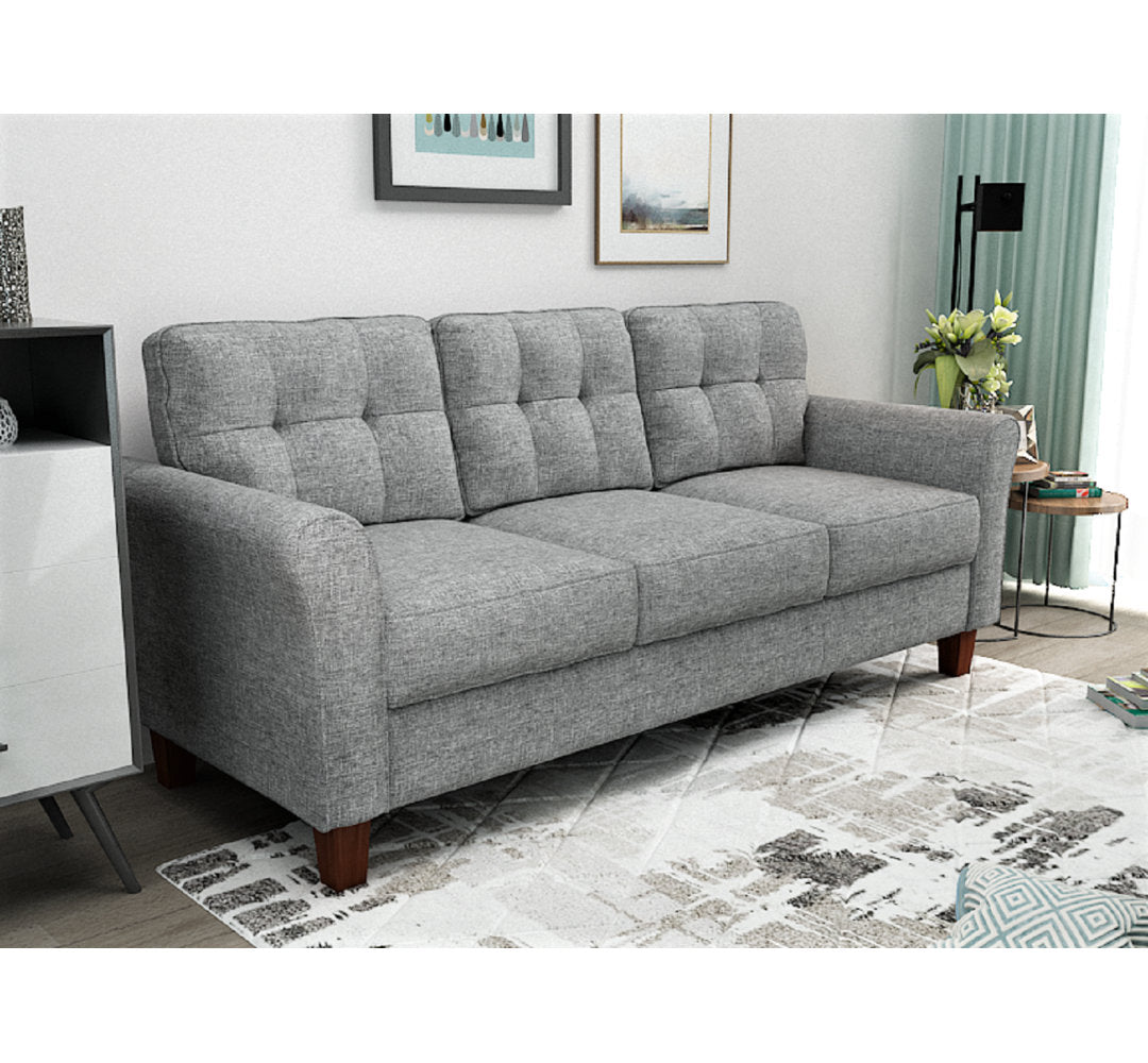 Makesia 78.74" Linen Flared Arm Sofa Red Barrel Studio® Fabric: Light Gray