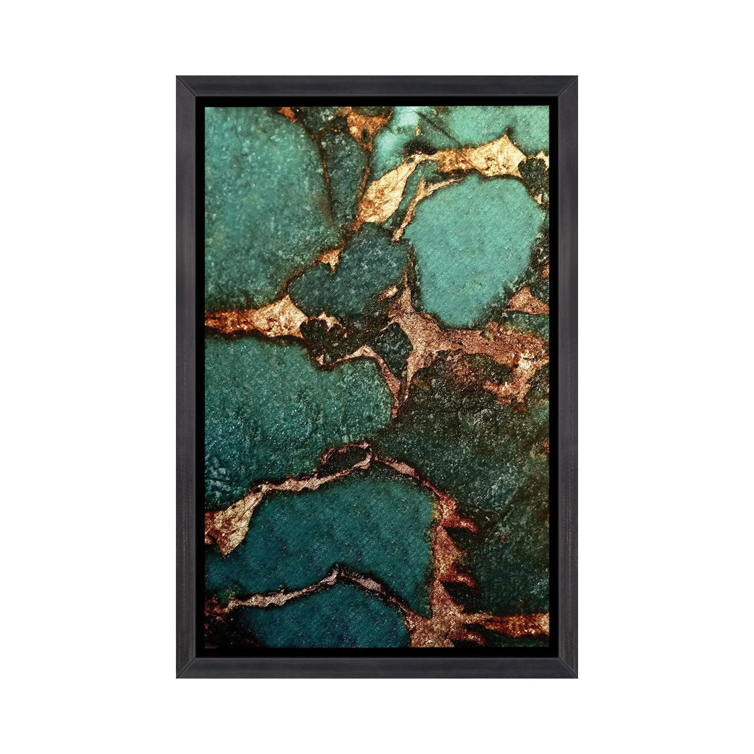 Emerald' - Painting Print East Urban Home Size: 40" H x 26" W x 1.5" D Format: Distressed Black Frame