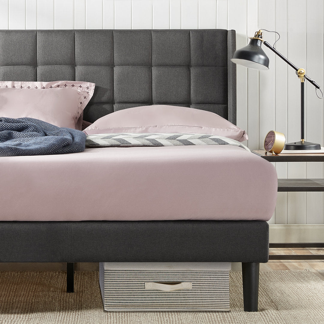 Martinez Upholstered Platform Bed Red Barrel Studio® Size: King