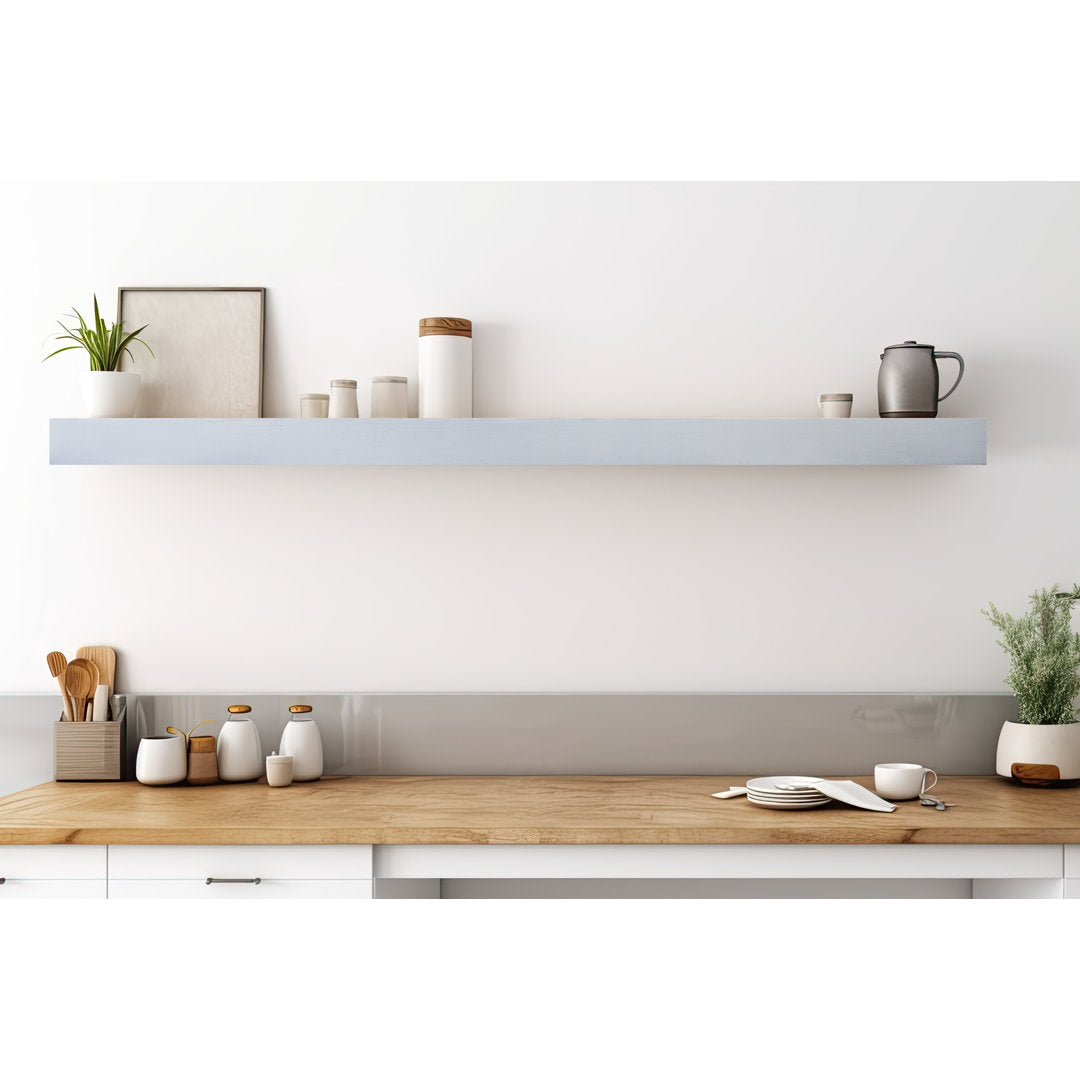 Rayne Floating Shelves Latitude Run® Size: 3" H x 51" W x 4" D Finish: Gray