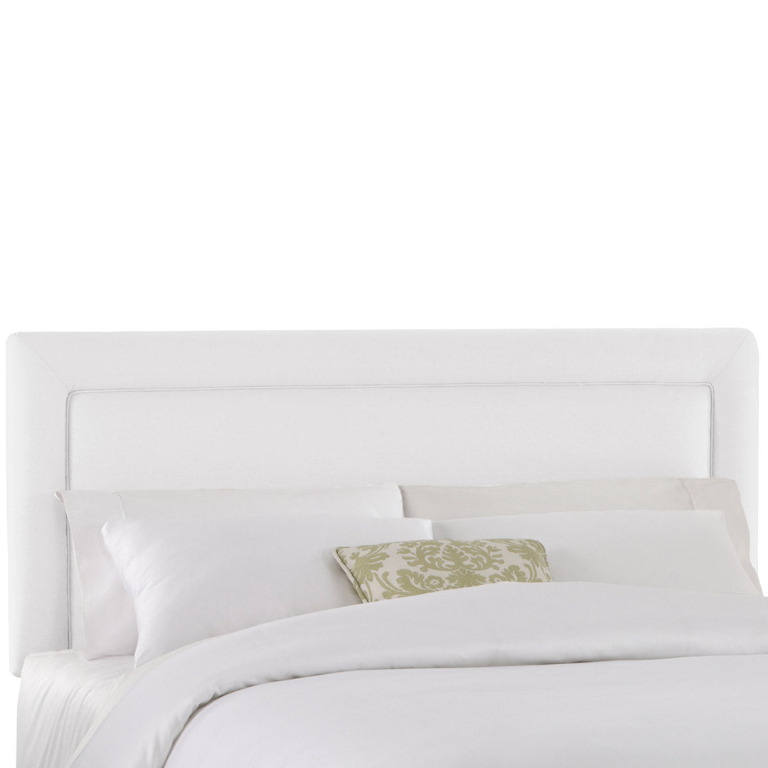 Rowberrow Upholstered Panel Headboard Mercury Row® Size: King Upholstery: White Performance Twill