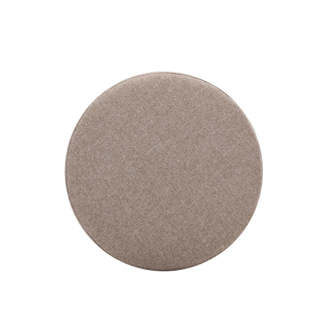 Amoret 19" Wide Round Storage Ottoman Andover Mills™ Upholstery Color: Light Brown