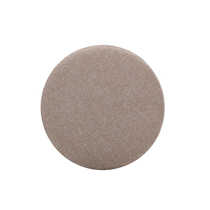 Amoret 19" Wide Round Storage Ottoman Andover Mills™ Upholstery Color: Light Brown