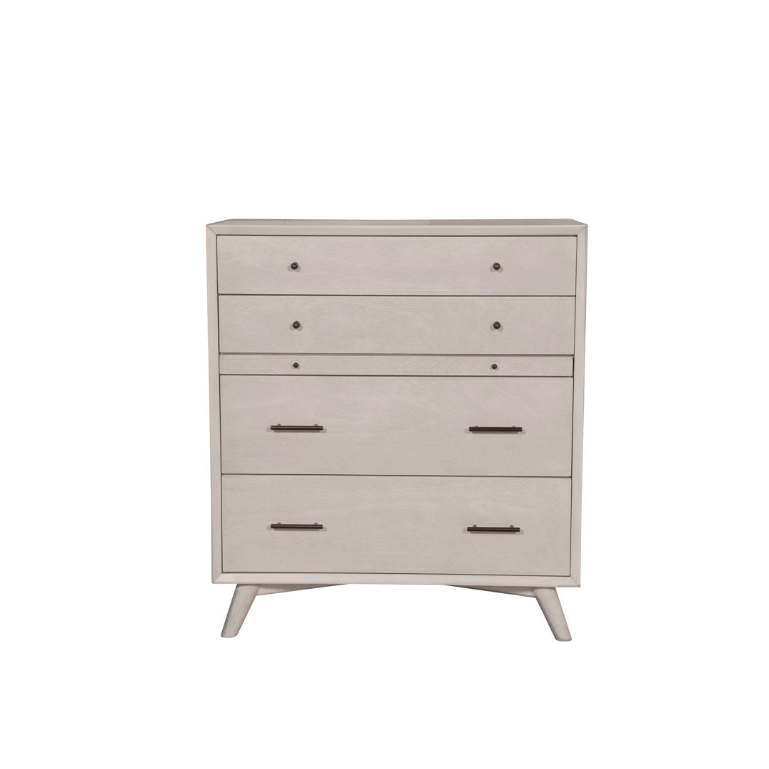 Williams 4 Drawer 38'' W Solid Wood Chest AllModern Color (Frame/Drawer): Gray