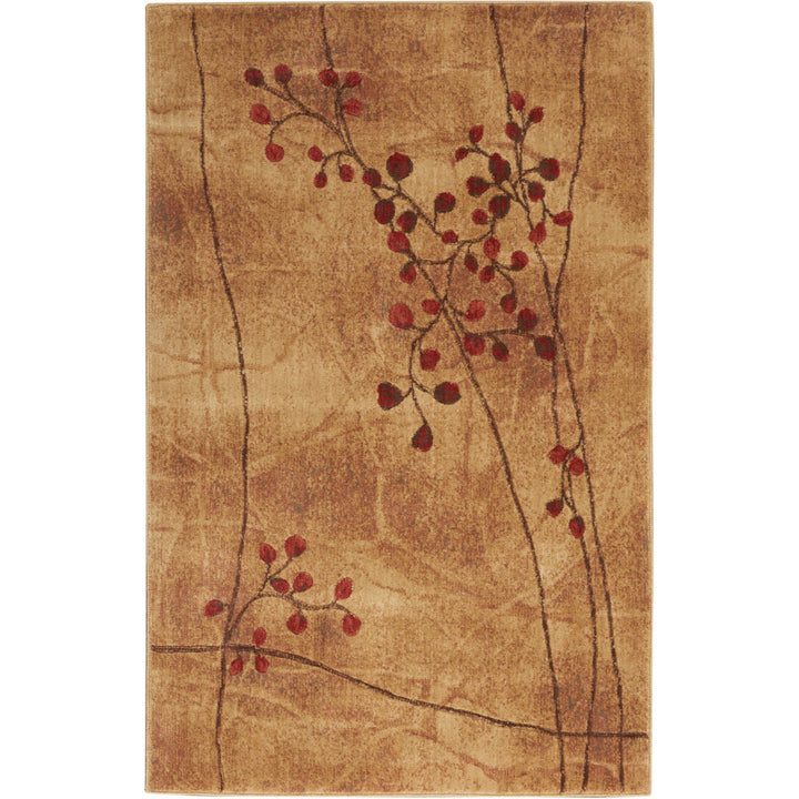 Arnim Floral Taupe/Beige/Red Area Rug Lark Manor™ Rug Size: Rectangle 3'6" x 5'6"