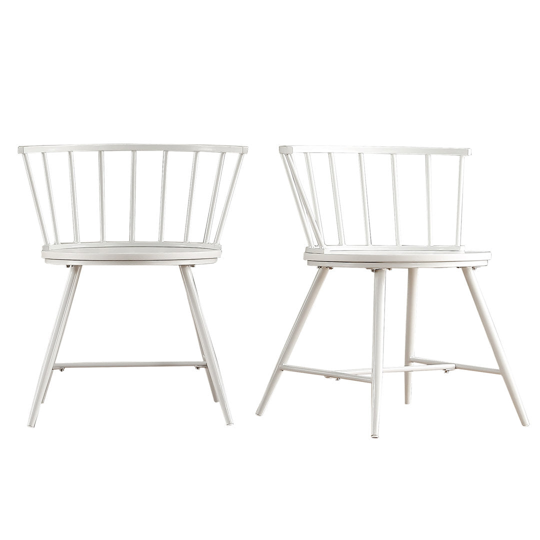 Johanna Metal Side Chair (Set of 2) Laurel Foundry Modern Farmhouse® Color: White
