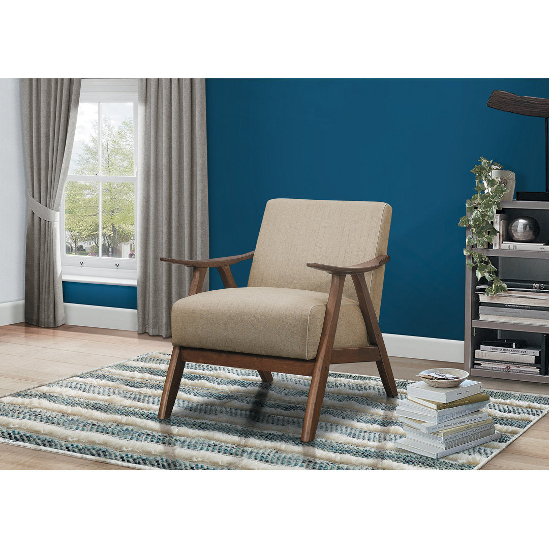 Hofstetter 72.39Cm Wide Polyester Armchair George Oliver Fabric: Light Brown Linen