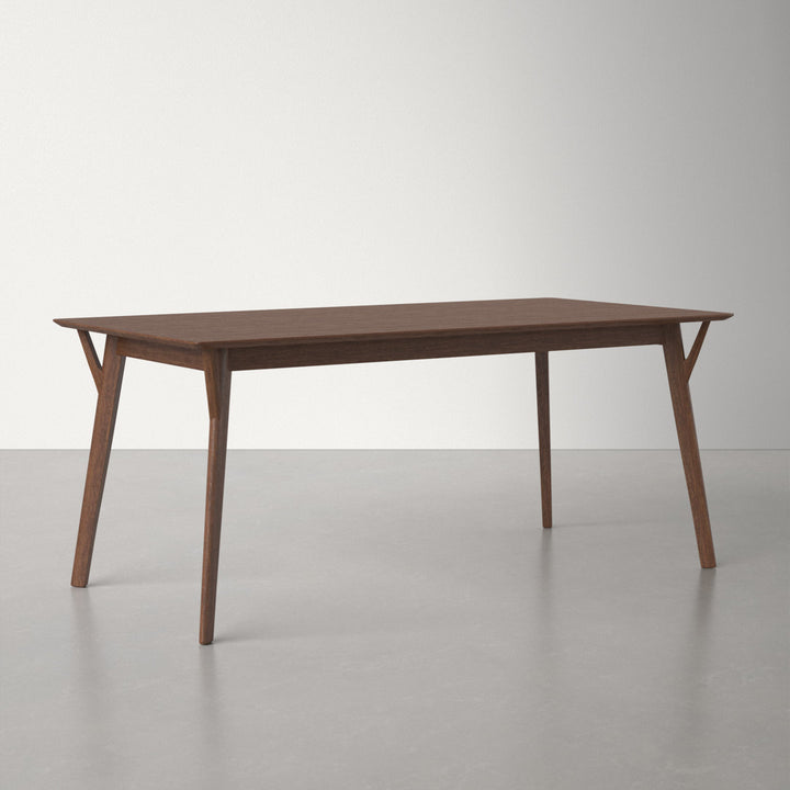 Evanston 71" Wood Dining Table AllModern Color: Walnut