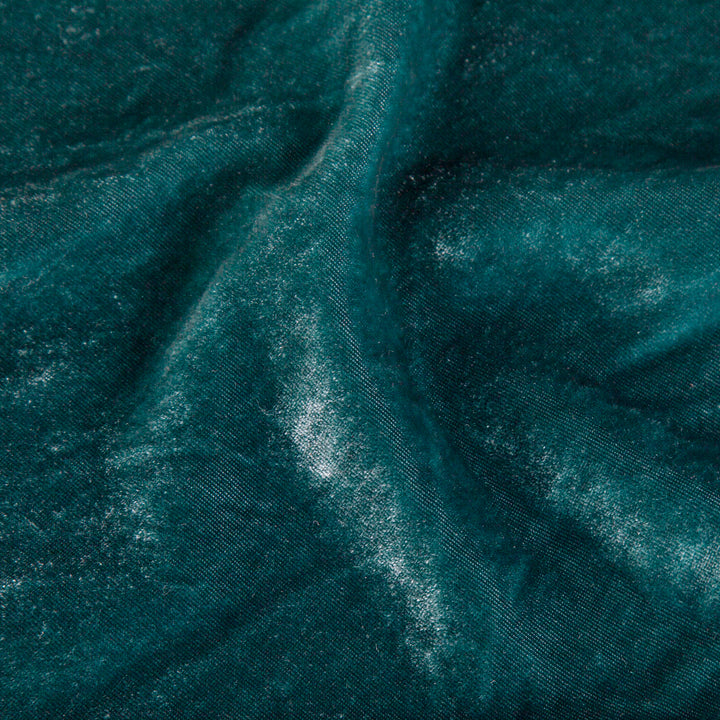 Stella Solid Color Faux Silk Velvet Romantic Western 48x108 inch Single Curtain Panel HiEnd Accents Curtain Color: Teal