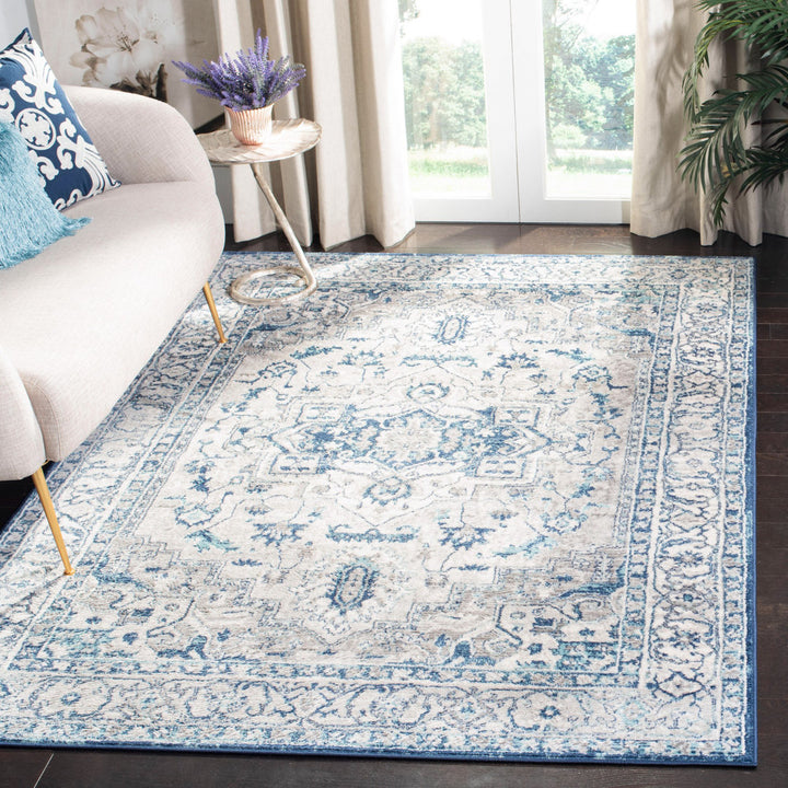 Camila Light Gray/Blue Oriental Rug Kelly Clarkson Home Rug Size: Rectangle 12' x 18'